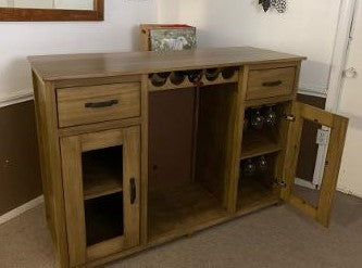 Rustic Sideboard with Wine Rack/fridge space