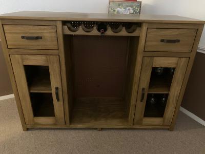 Rustic Sideboard with Wine Rack/fridge space