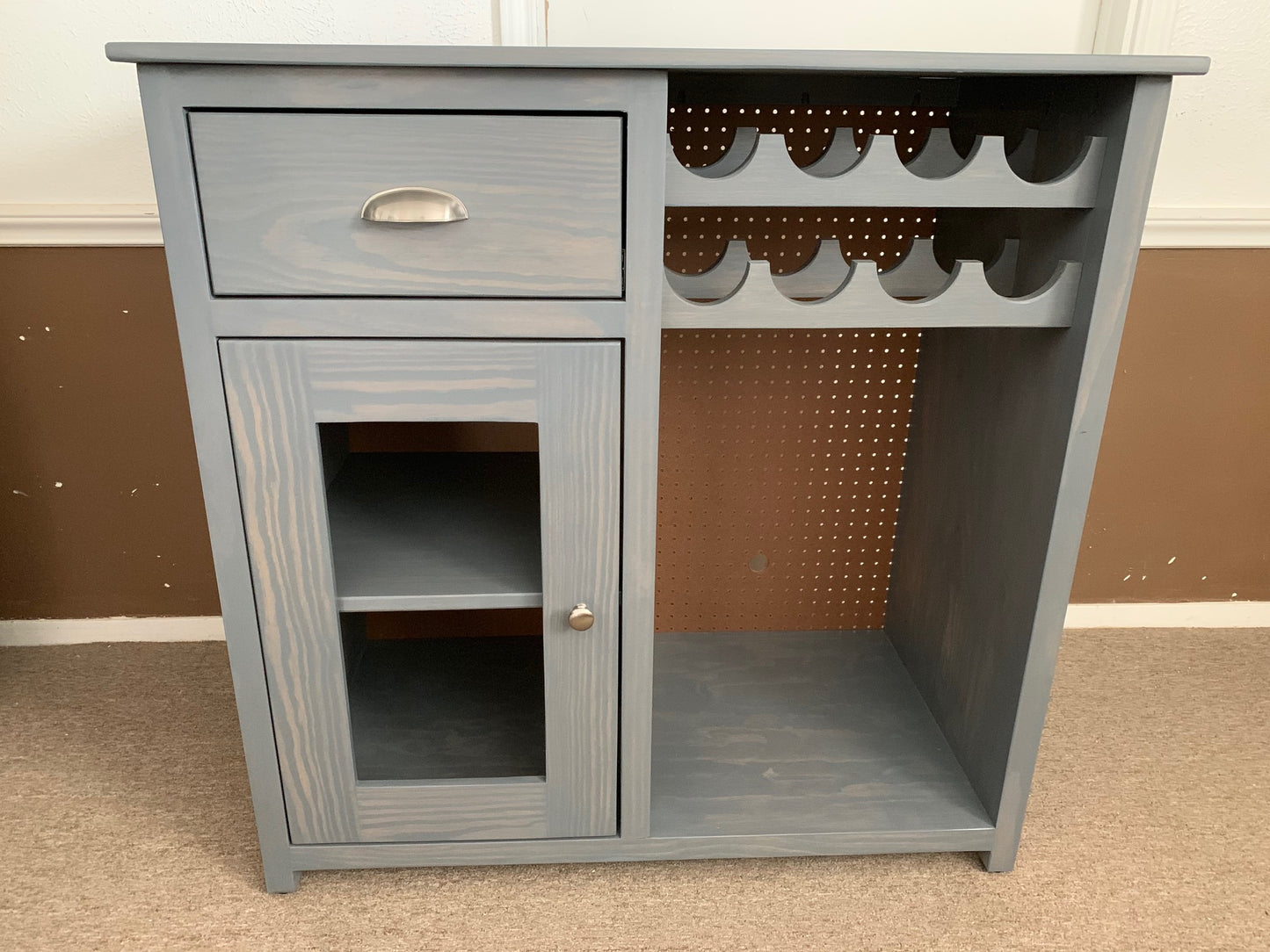 Half Sideboard with Wine Rack