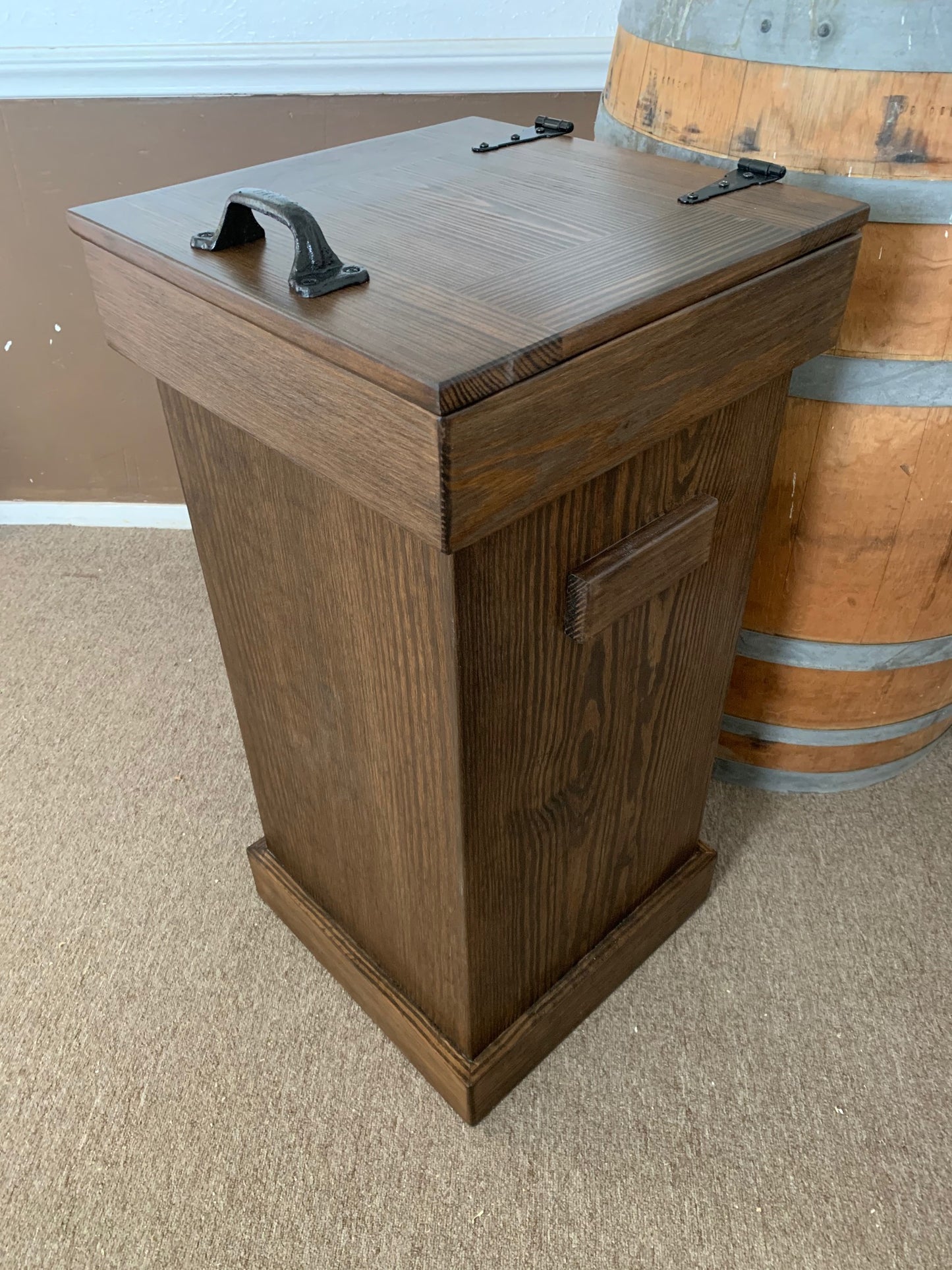 Wood Trash Can 20 Gallon No Decor