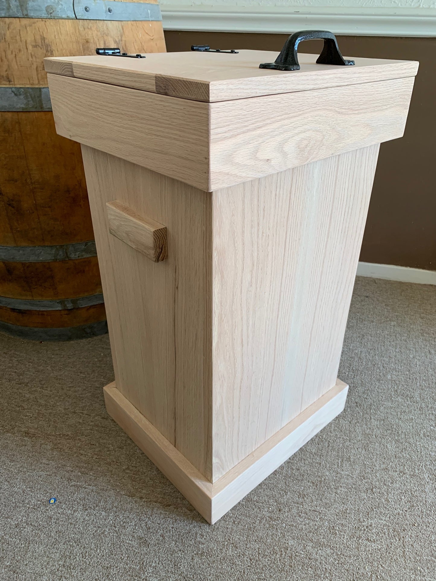 Wood Trash Can 30 Gallon No Decor