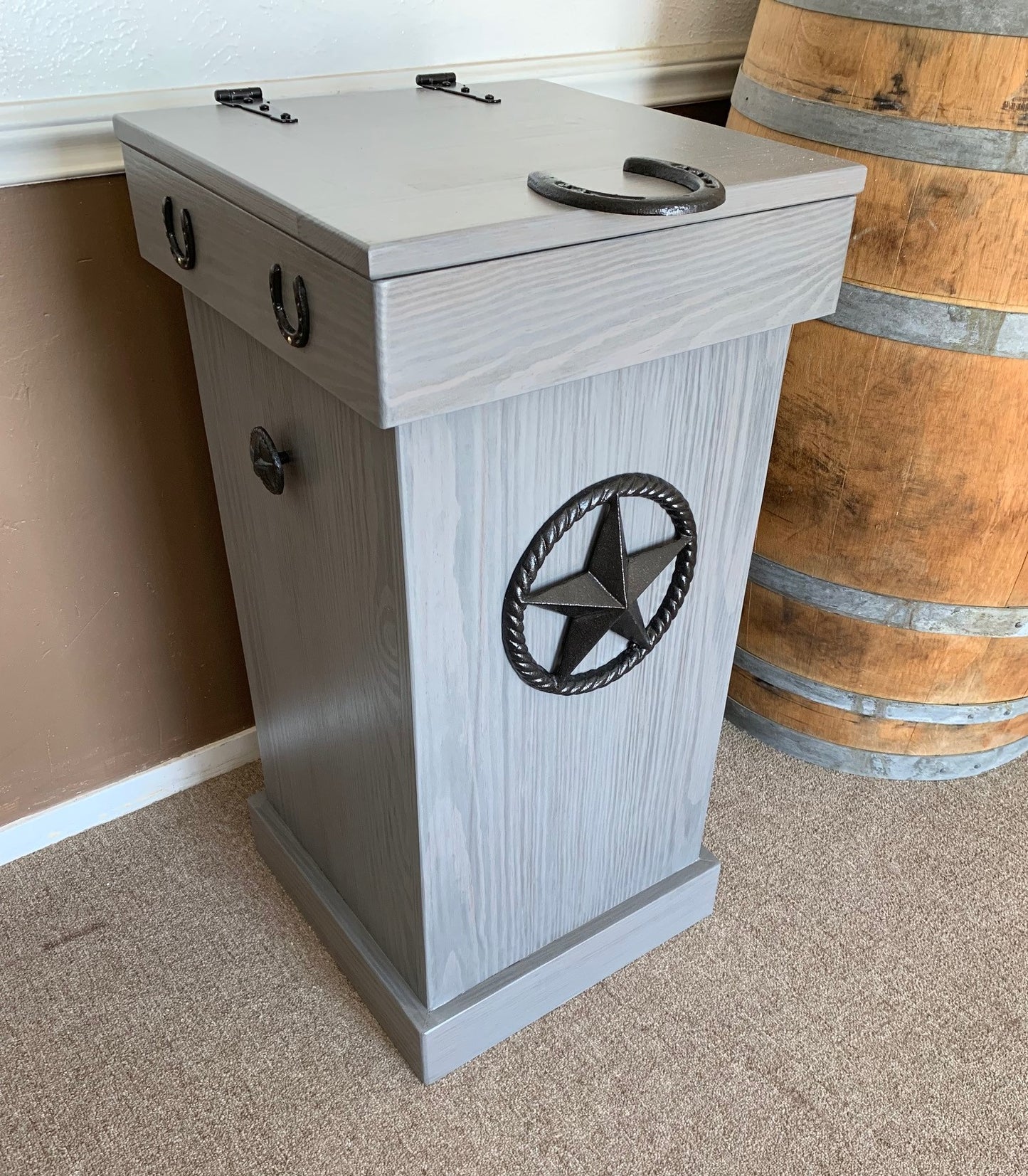 30 Gallon Wooden Trash Can