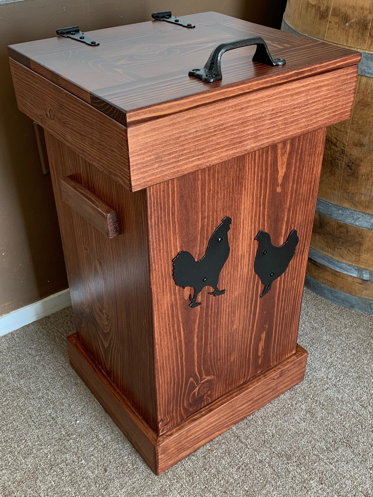 30 Gallon Wooden Trash Can