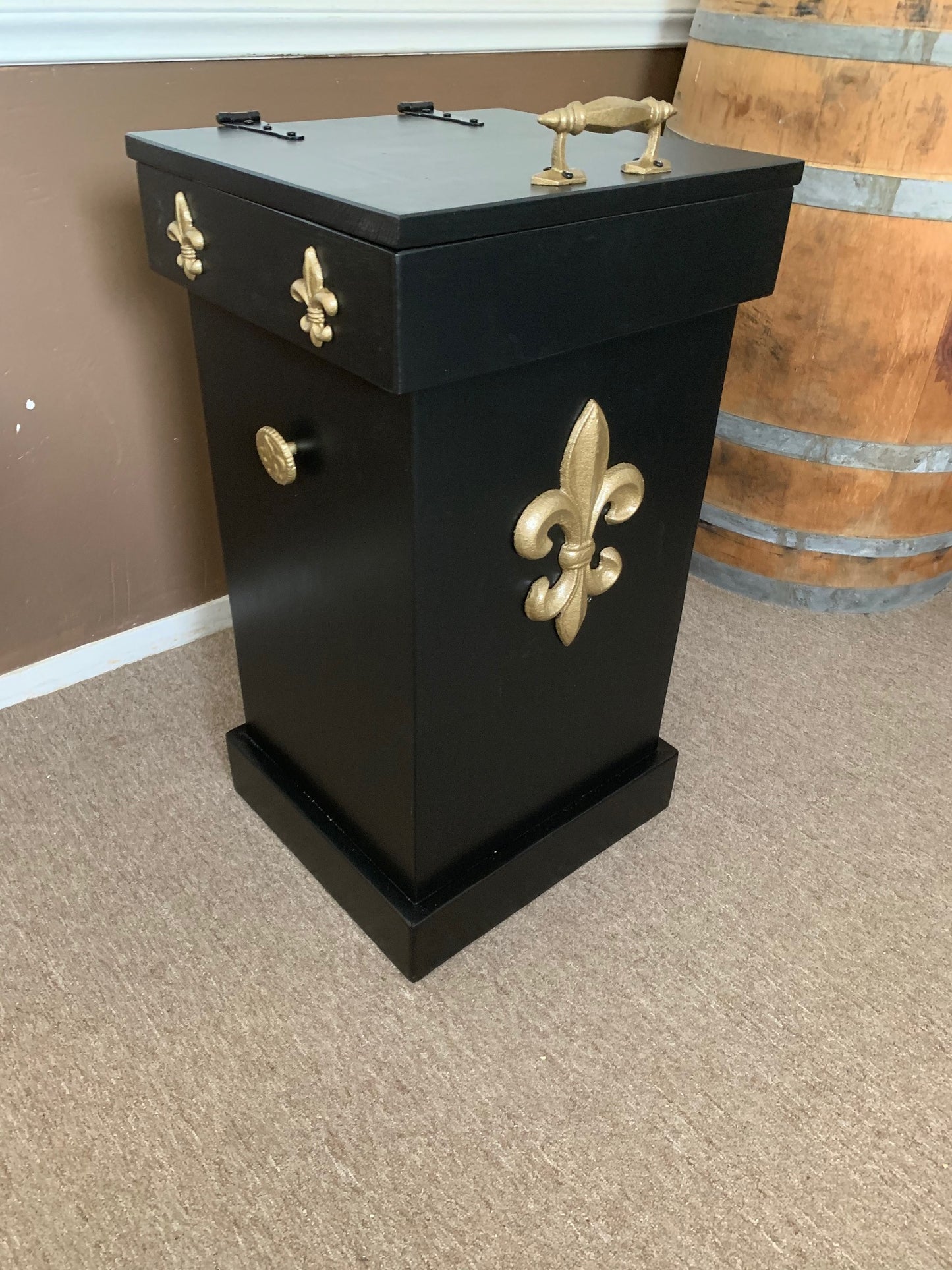 30 Gallon Wooden Trash Can