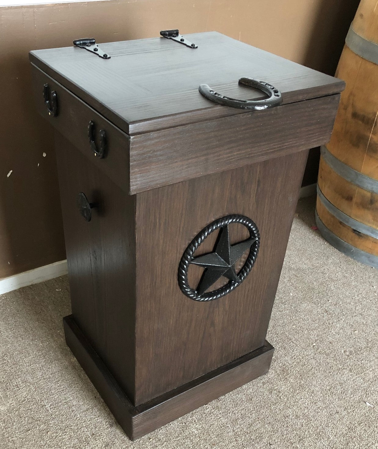 30 Gallon Wooden Trash Can