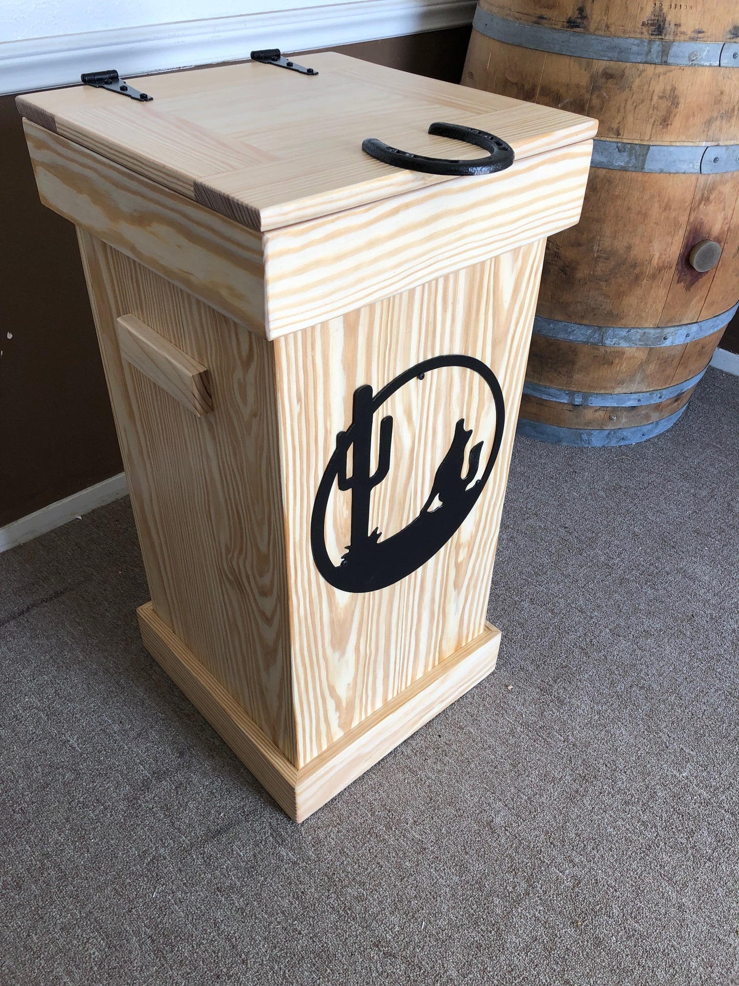 30 Gallon Wooden Trash Can