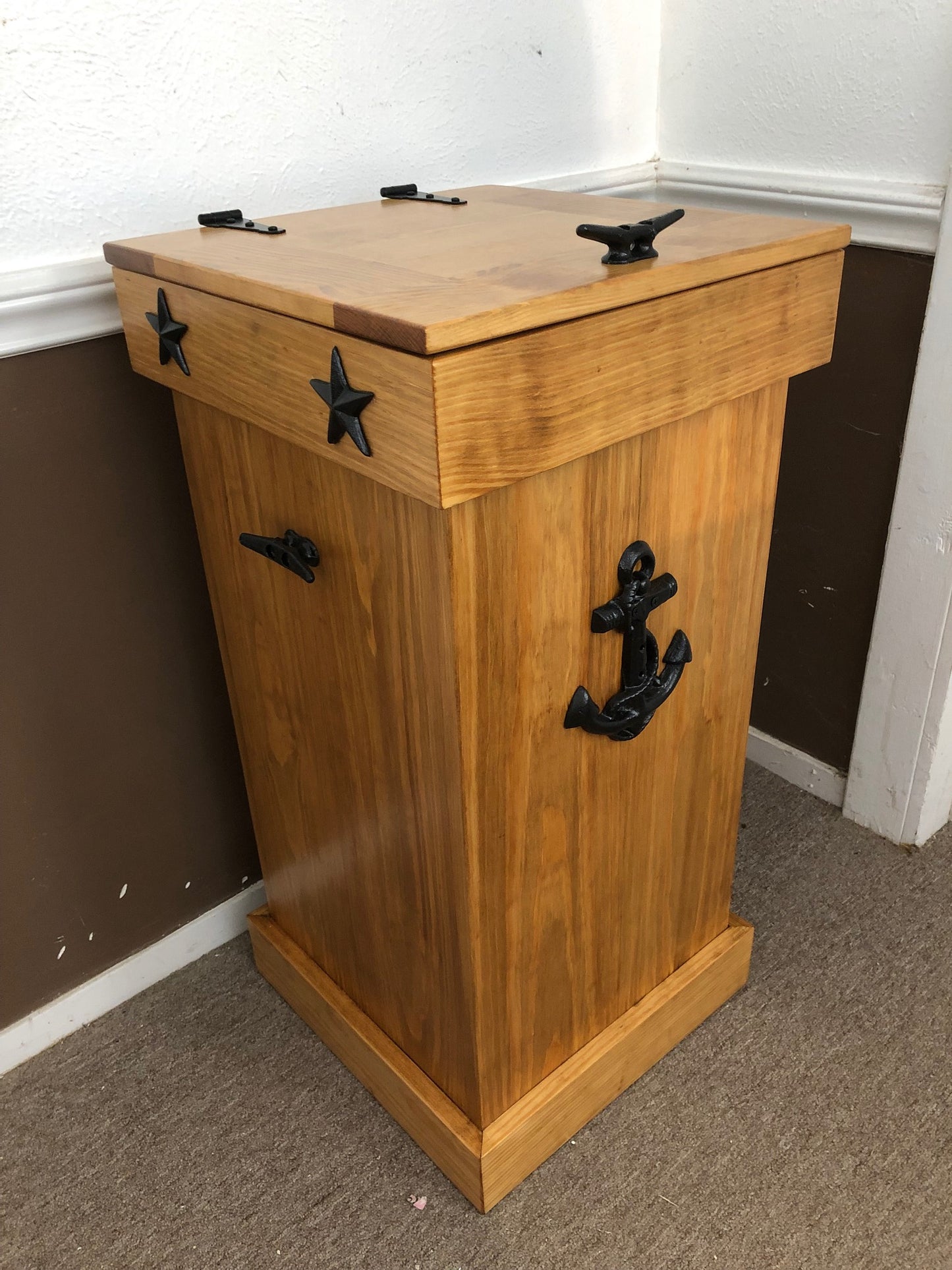 30 Gallon Wooden Trash Can