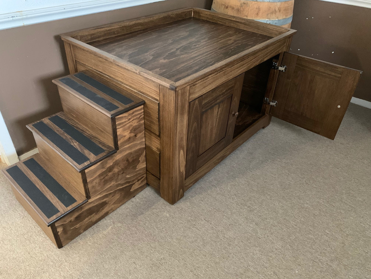 Elevated Dog Bed with Stairs