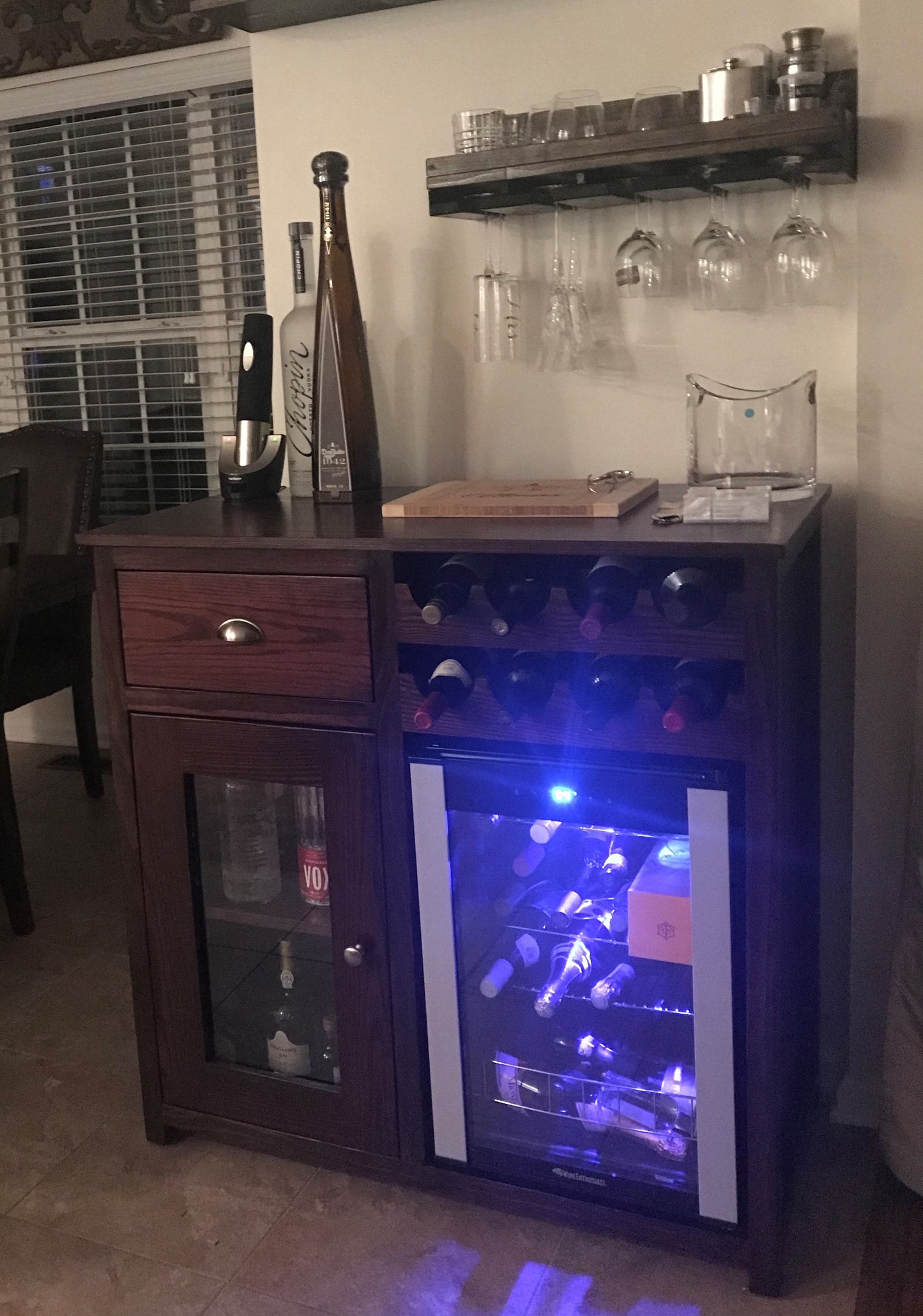 Half Sideboard with Wine Rack
